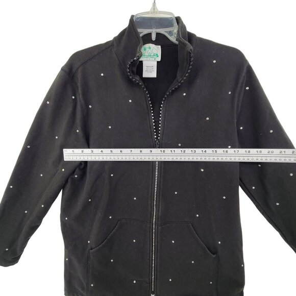 Quacker Factory Women's Full Zip Casual Jacket Black Size M - Picture 4 of 8